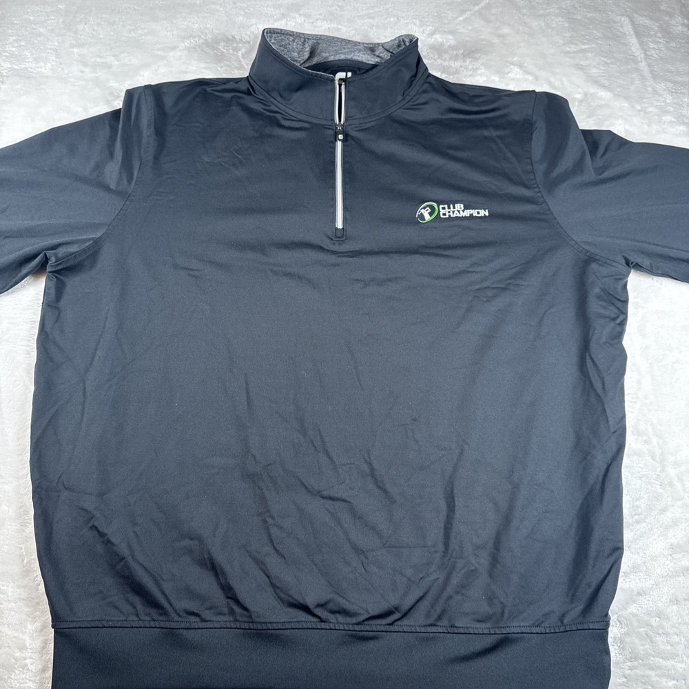 FootJoy Mens Sweatshirt Size XL Black 1/4 Zip Pullover Sweater Golf‎ Champion